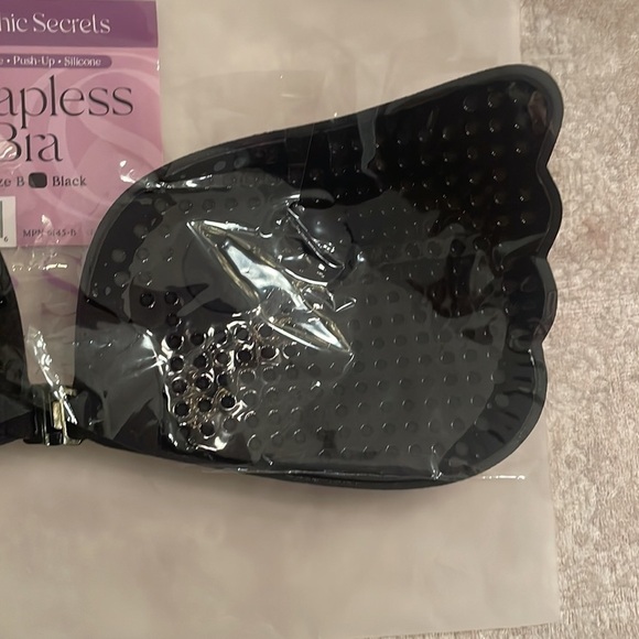 Brand New Self Adhesive Backless Strapless Silicone Black Push Up Bra - Picture 14 of 16